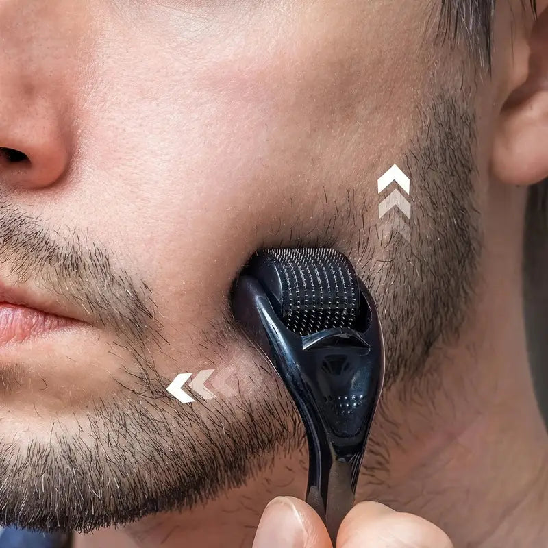 Rodillo dermico de microagujas para barba – Detalle y presentación – NQLN Store Venezuela