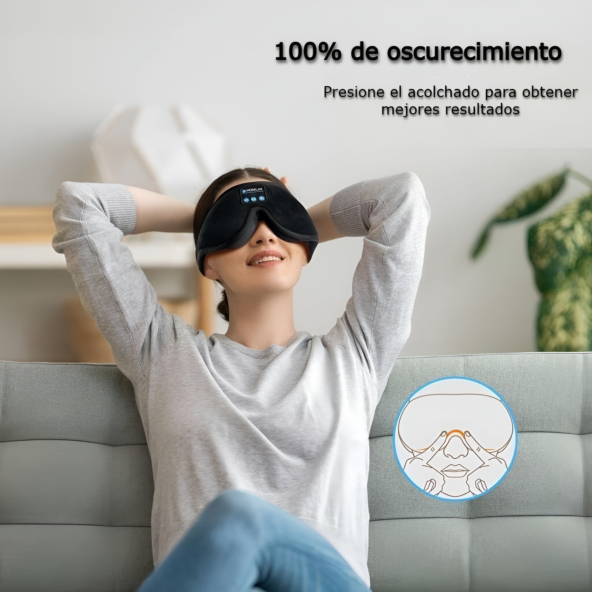 Antifaz para dormir con auriculares Bluetooth – Tienda online NQLN Store Venezuela