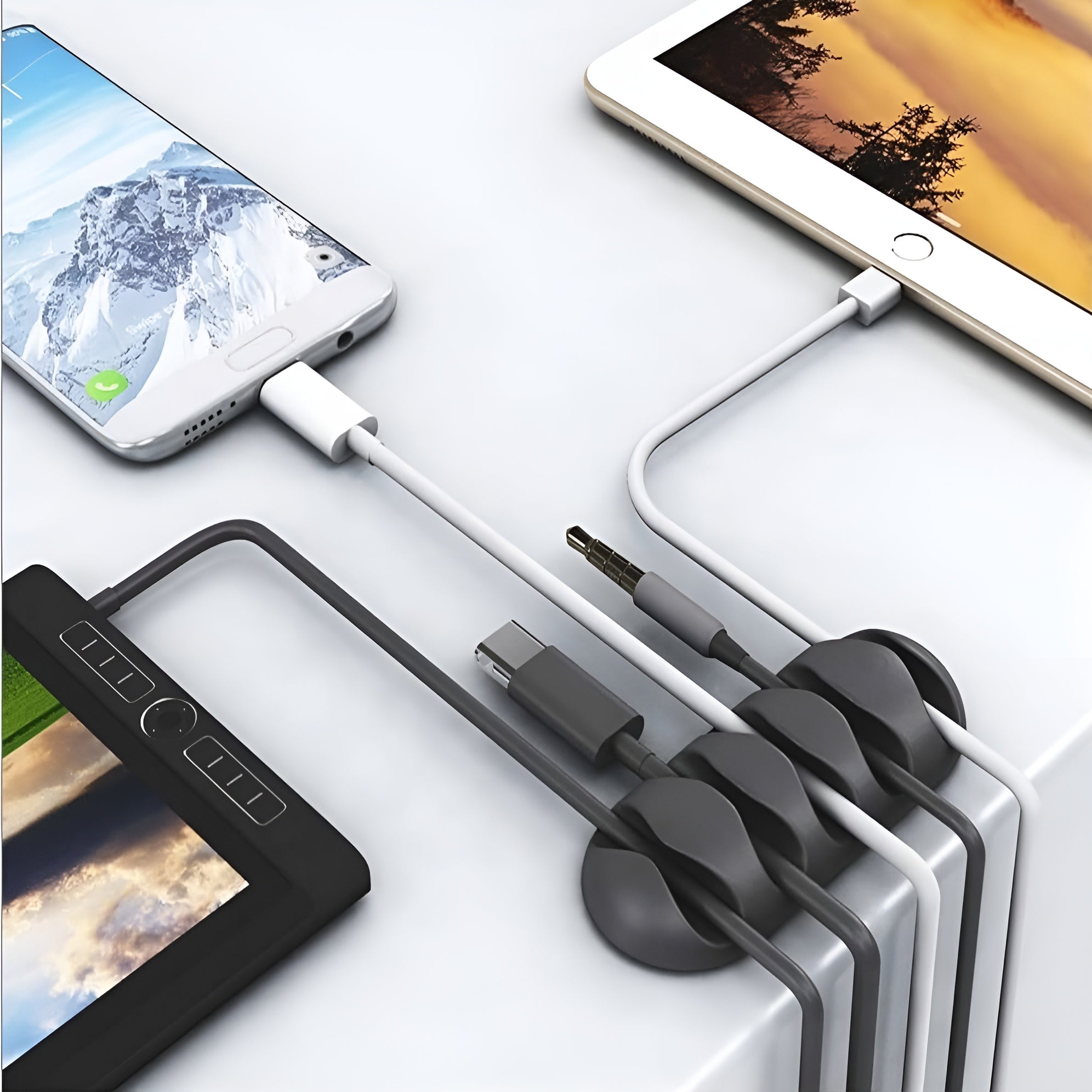 Organizador de cables de silicona – Vista detalle del producto – NQLN Store