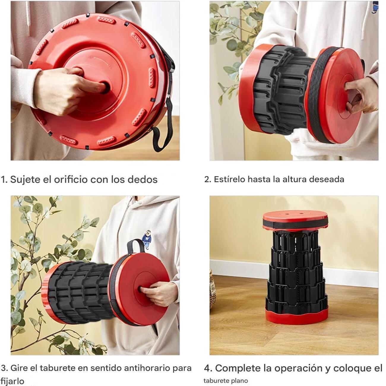 Taburete plegable flexible y portátil en forma de disco – Tienda online NQLN Store Venezuela