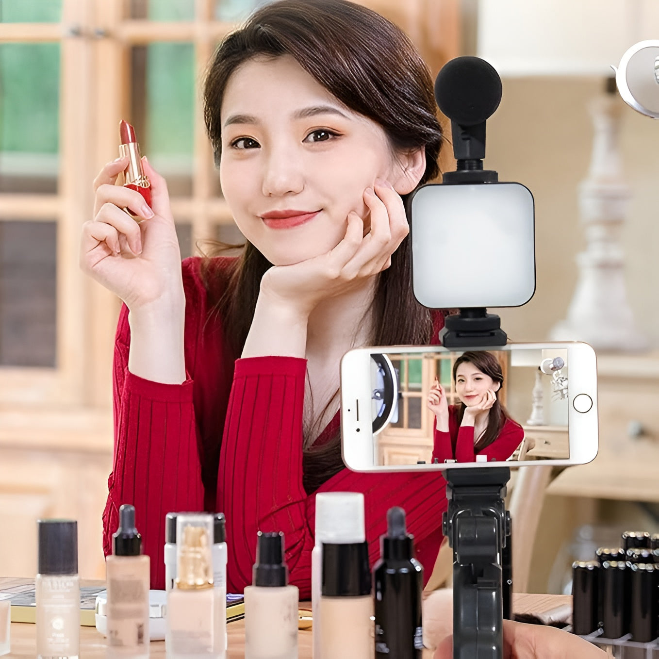Kit de Blogger con Luz y Microfono – Envío a toda Venezuela – NQLN Store