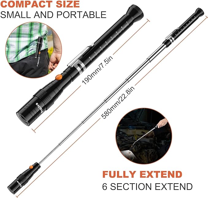 Linterna telescopica magnetica LED – Disponible en Caracas y Margarita – NQLN Store