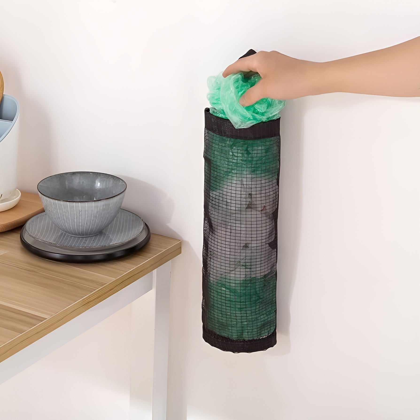 Organizador para bolsas de plástico – Detalle de calidad y acabado – NQLN Store