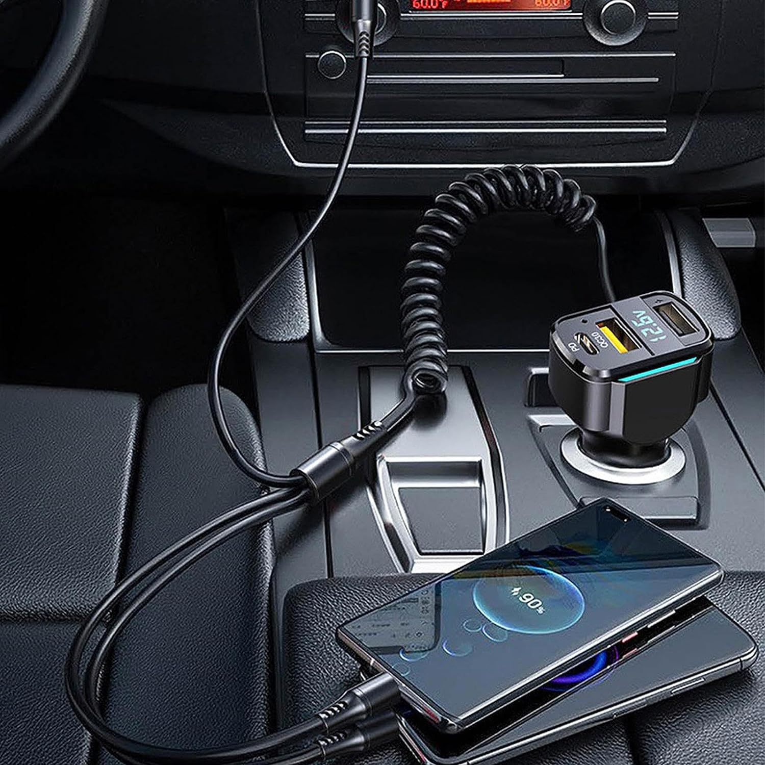 Cargador rapido para carro de 65 W con 3 puertos USB – Al mejor precio en NQLN Store Caracas y Margarita