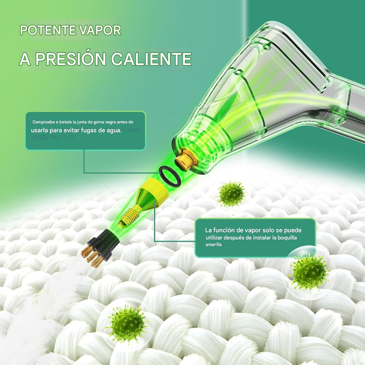 Limpiador a vapor de alta presion – Vista detalle del producto – NQLN Store