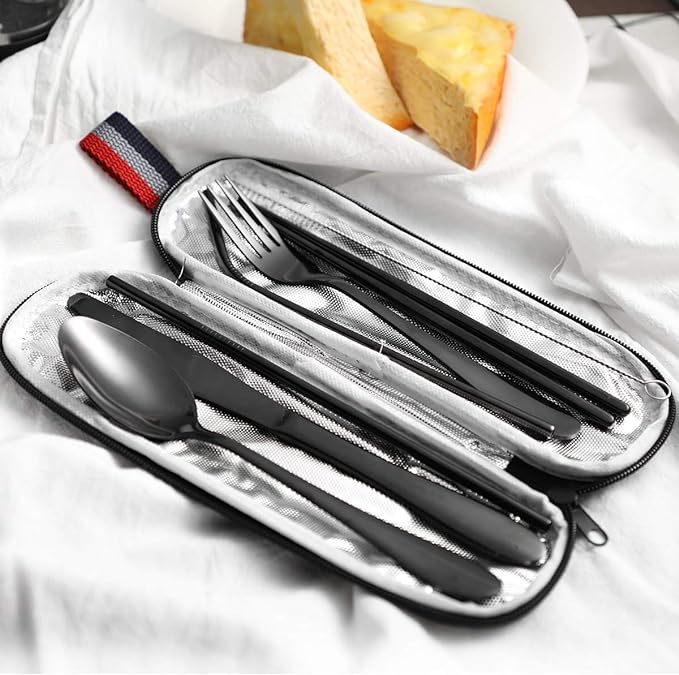 Cubiertos portatiles de acero inoxidable – Envío a toda Venezuela – NQLN Store