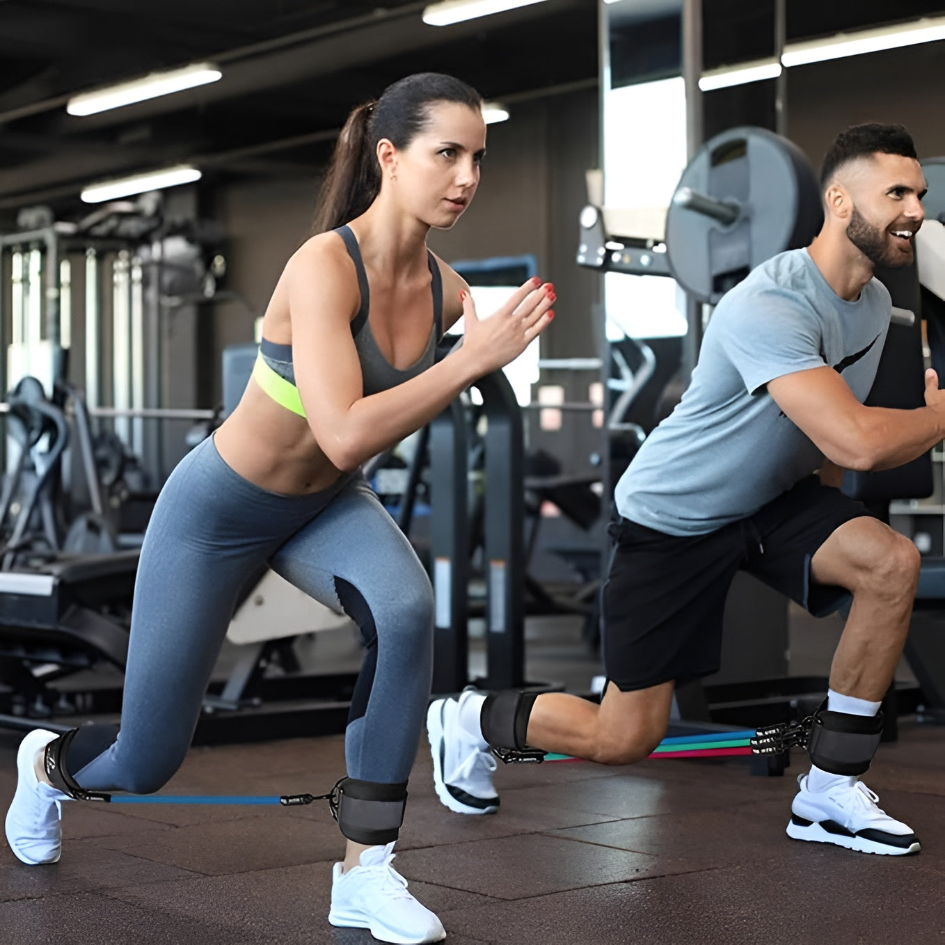 Bandas ajustables de tobillo para entrenamiento – Vista de cerca del producto – NQLN Store