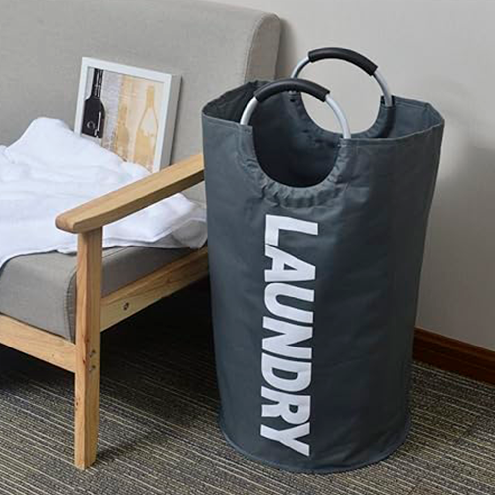 Cesta de tela para ropa sucia con mango de aluminio – Disponible en Caracas y Margarita – NQLN Store
