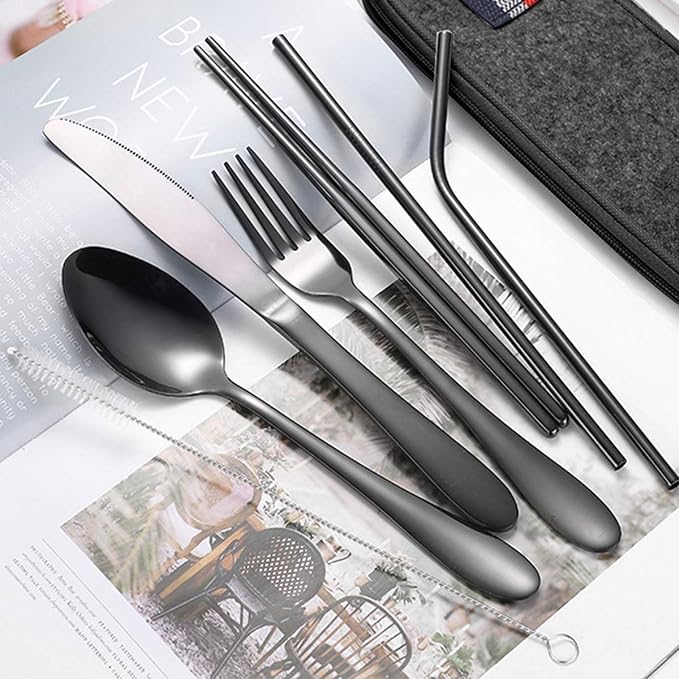 Cubiertos portatiles de acero inoxidable – Envío a toda Venezuela – NQLN Store