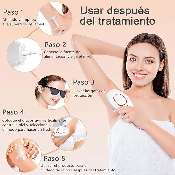 Maquina depiladora láser IPL – Vista adicional – Disponible en NQLN Store Venezuela