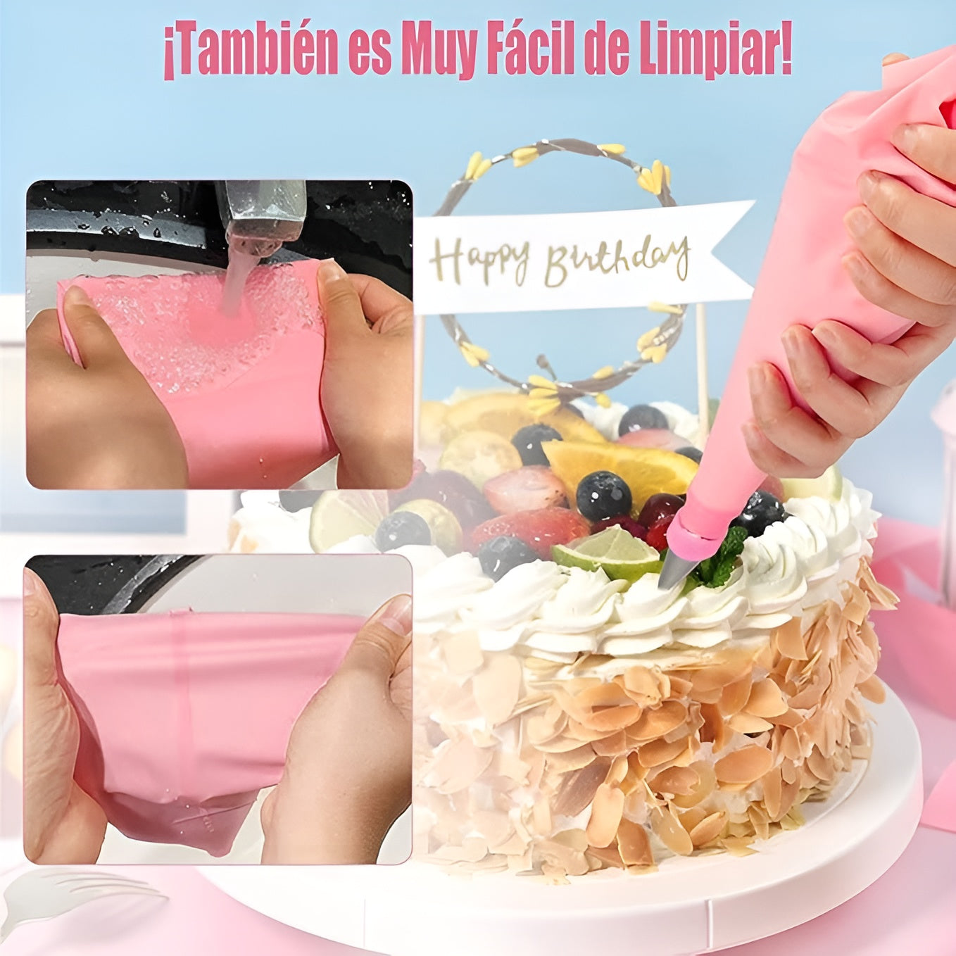 Boquillas Con Manga pastelera (38 piezas) – Vista adicional – Disponible en NQLN Store Venezuela