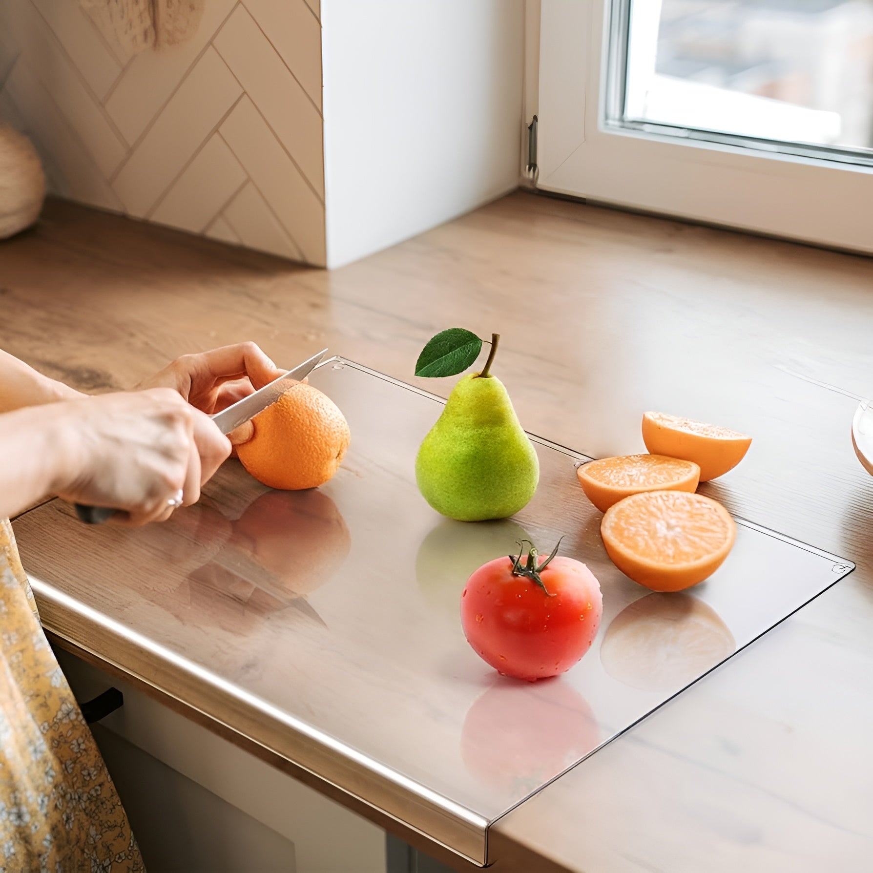 Tabla acrílica  transparente de cortar para encimera de cocina – Tienda online NQLN Store Venezuela