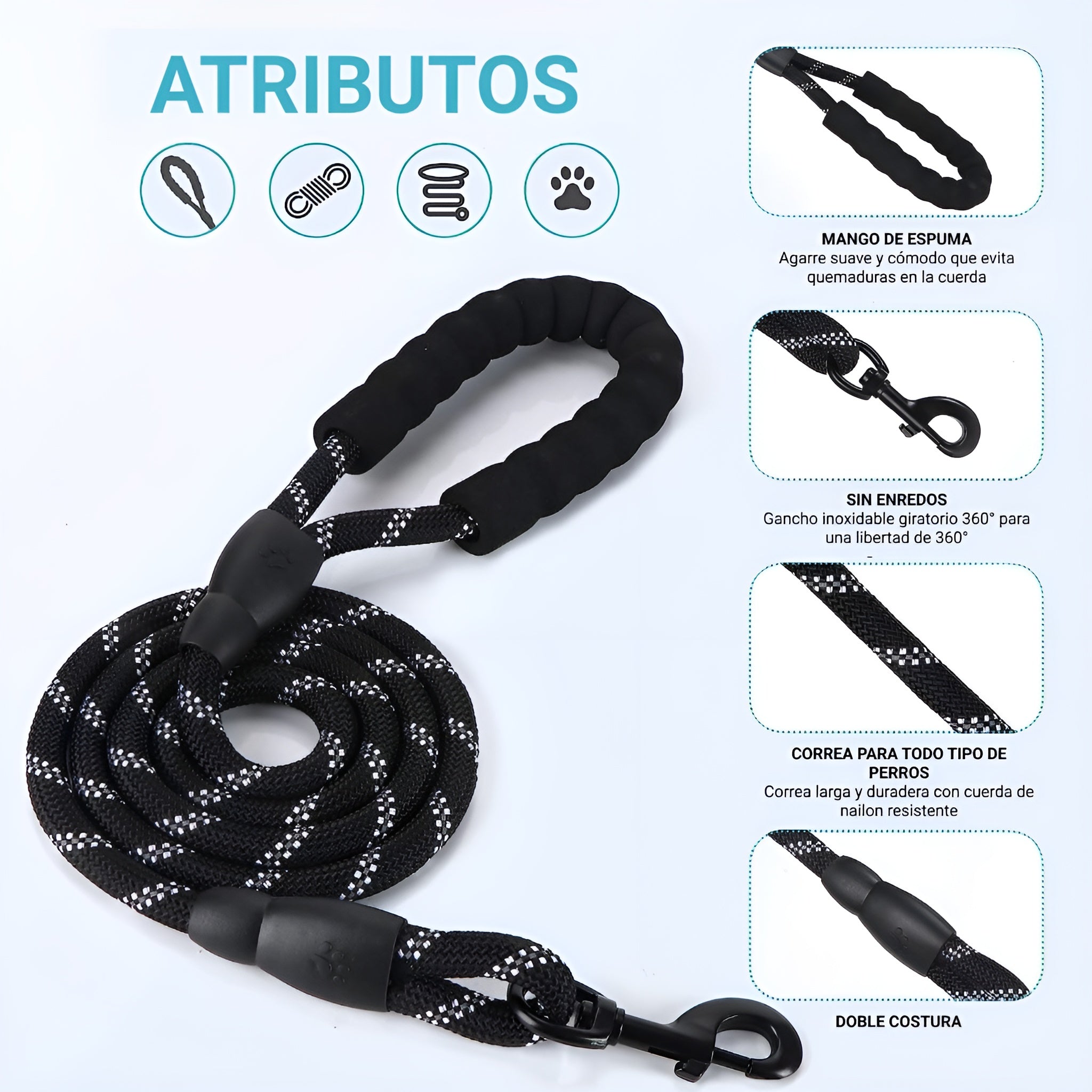 Correa para perro de nylon para paseo para mascota – Comprar al mejor precio en NQLN Store Venezuela