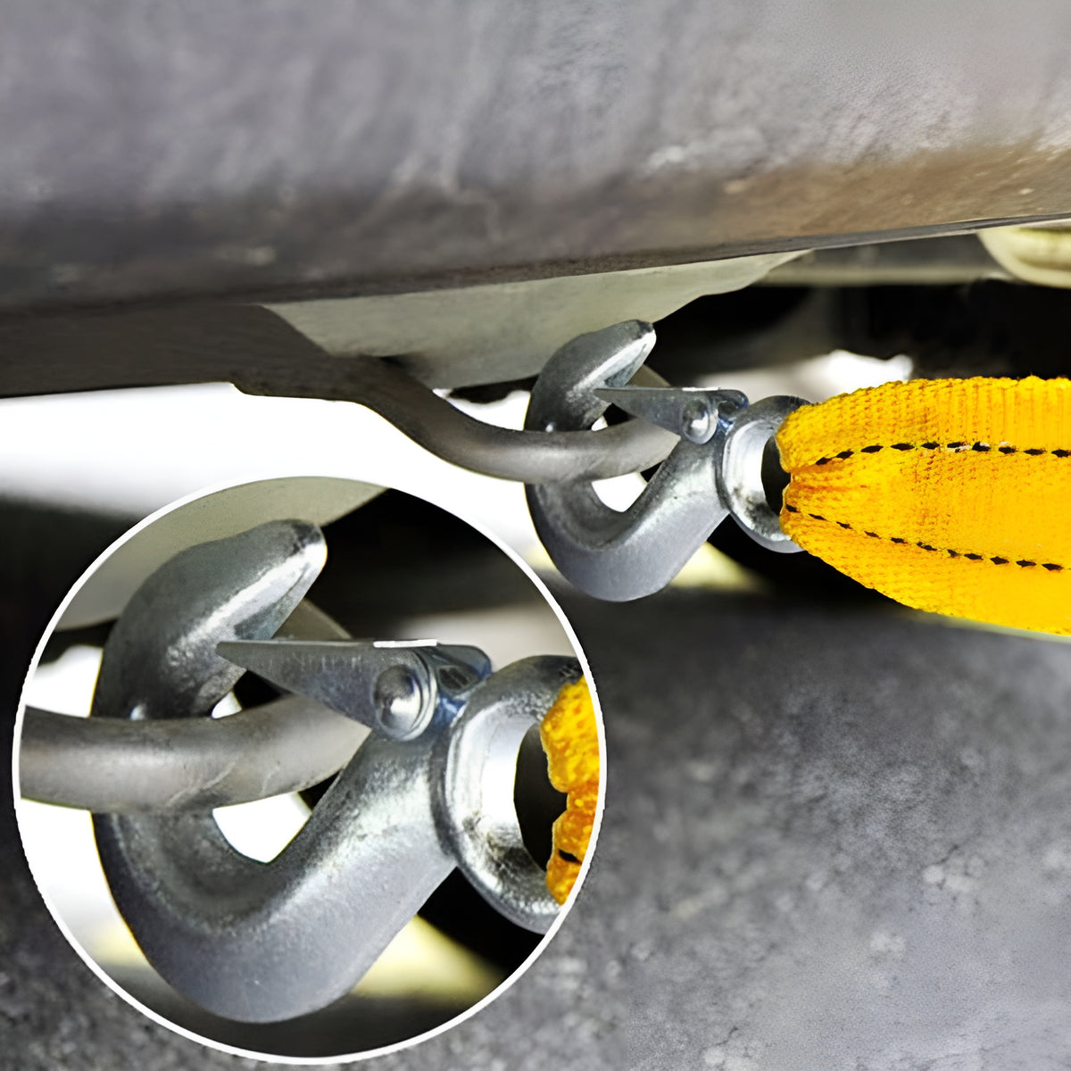 Cuerda de remolque para carro con gancho cincha
