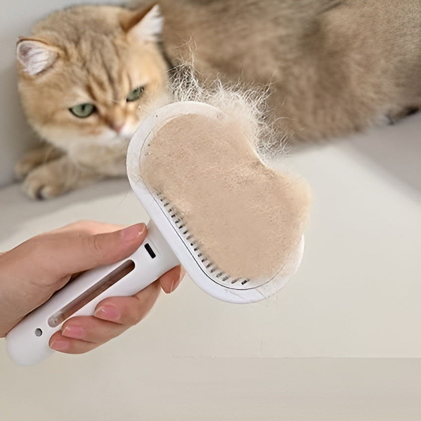 Cepillo de vapor para aseo de mascotas – Vista de cerca del producto – NQLN Store