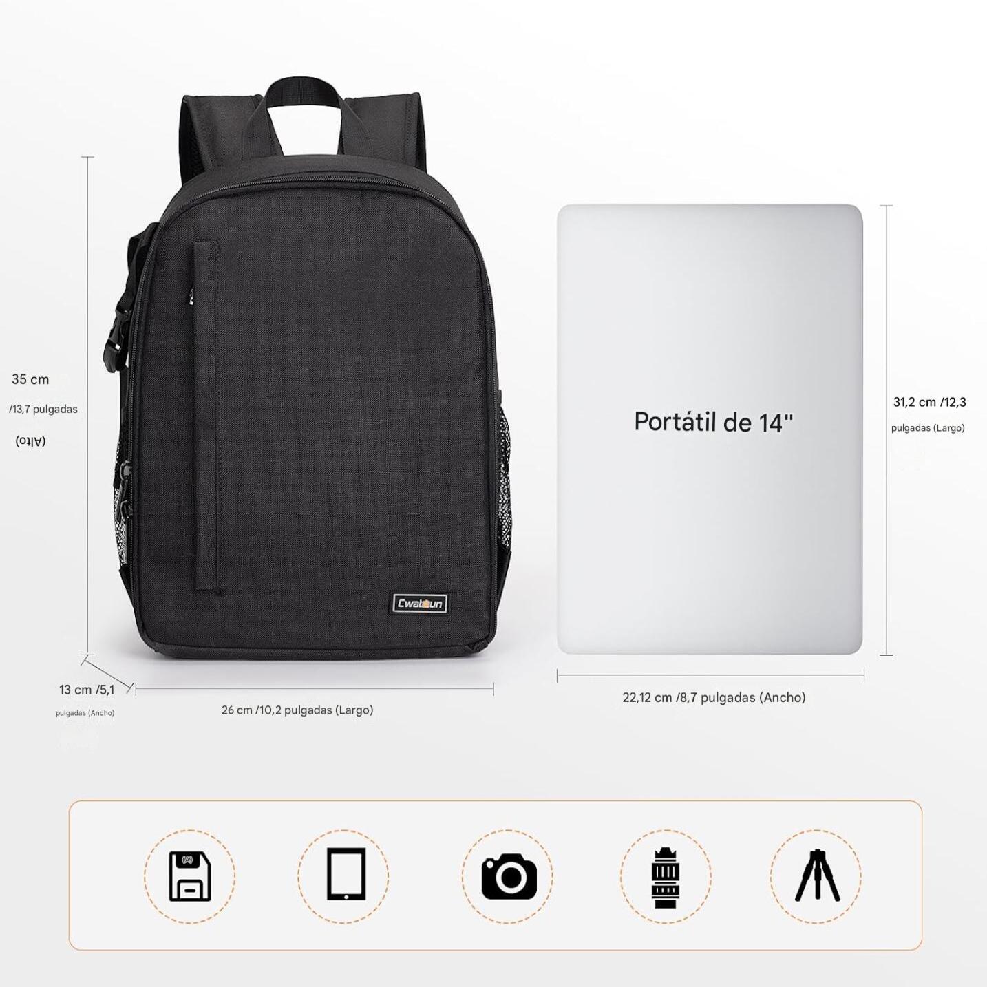 Bolso De Camara Profesional Con Compartimento – Detalle y presentación – NQLN Store Venezuela