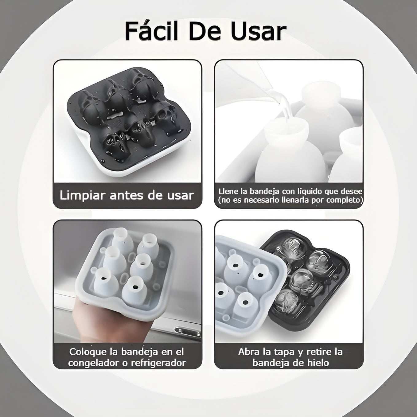 Molde de Silicona para Hielo con Forma de Calavera – Comprar al mejor precio en NQLN Store Venezuela
