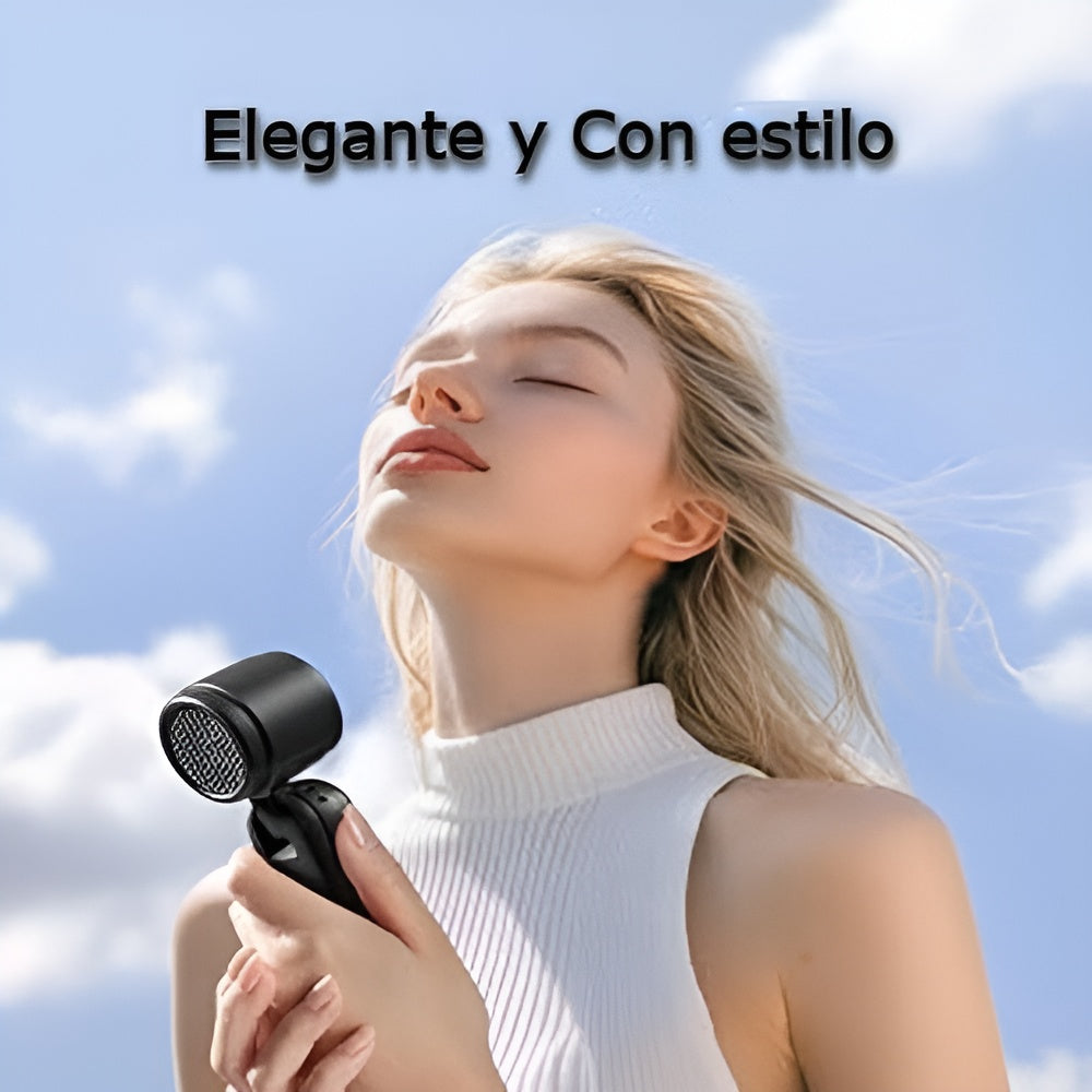 Ventilador portátil con duración de 12hrs – Vista de cerca del producto – NQLN Store