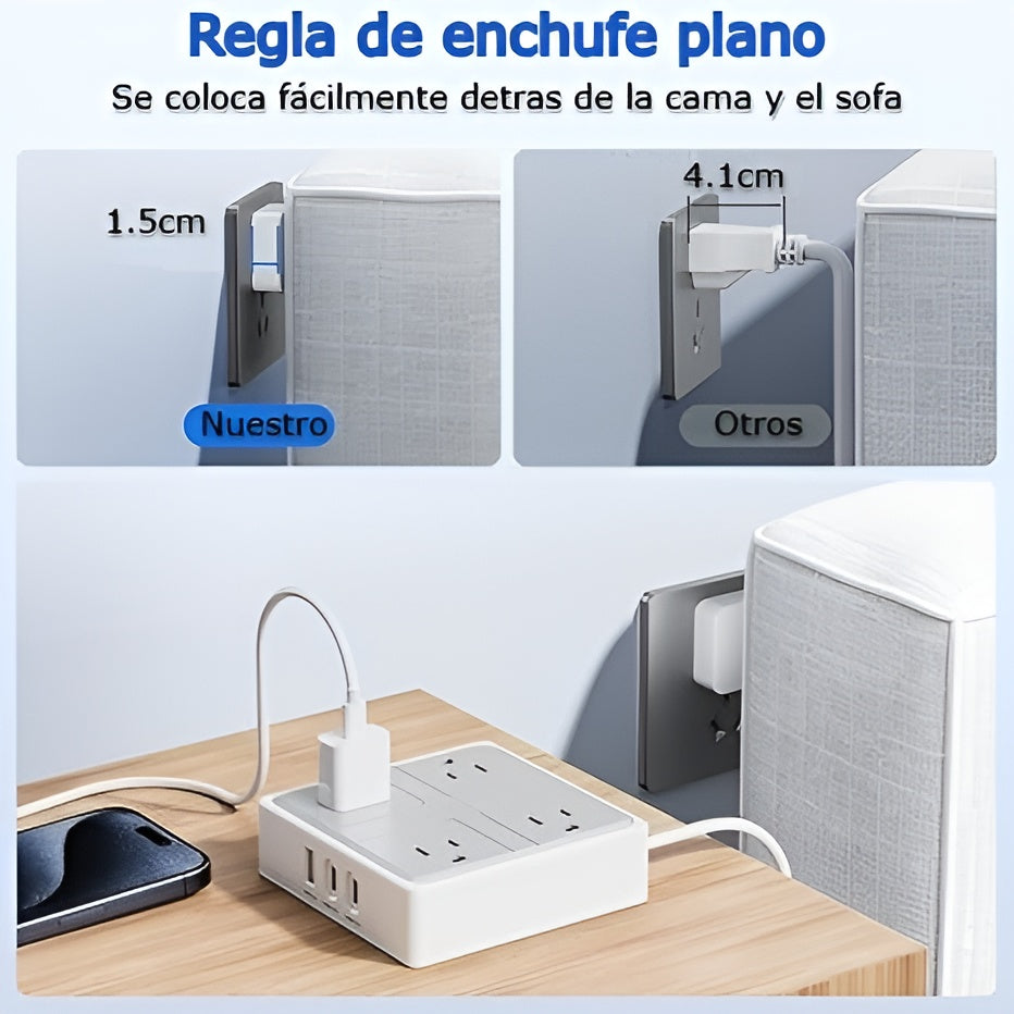 Regleta con protector de sobretension – Envío a toda Venezuela – NQLN Store
