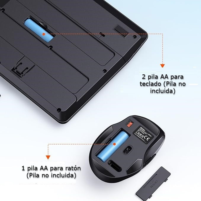 Kit mouse y teclado inalambrico – Vista de cerca del producto – NQLN Store
