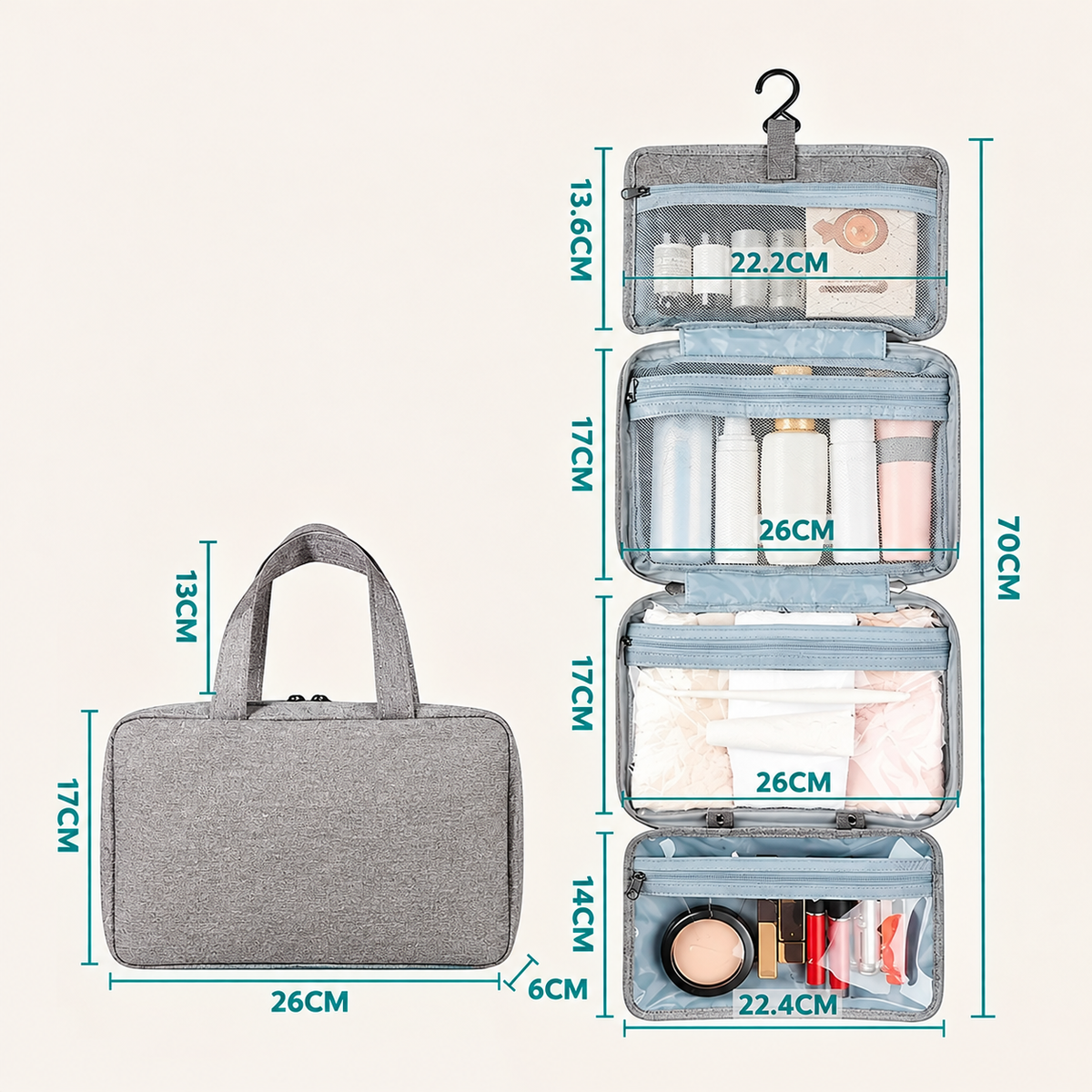 Organizador de viaje plegable