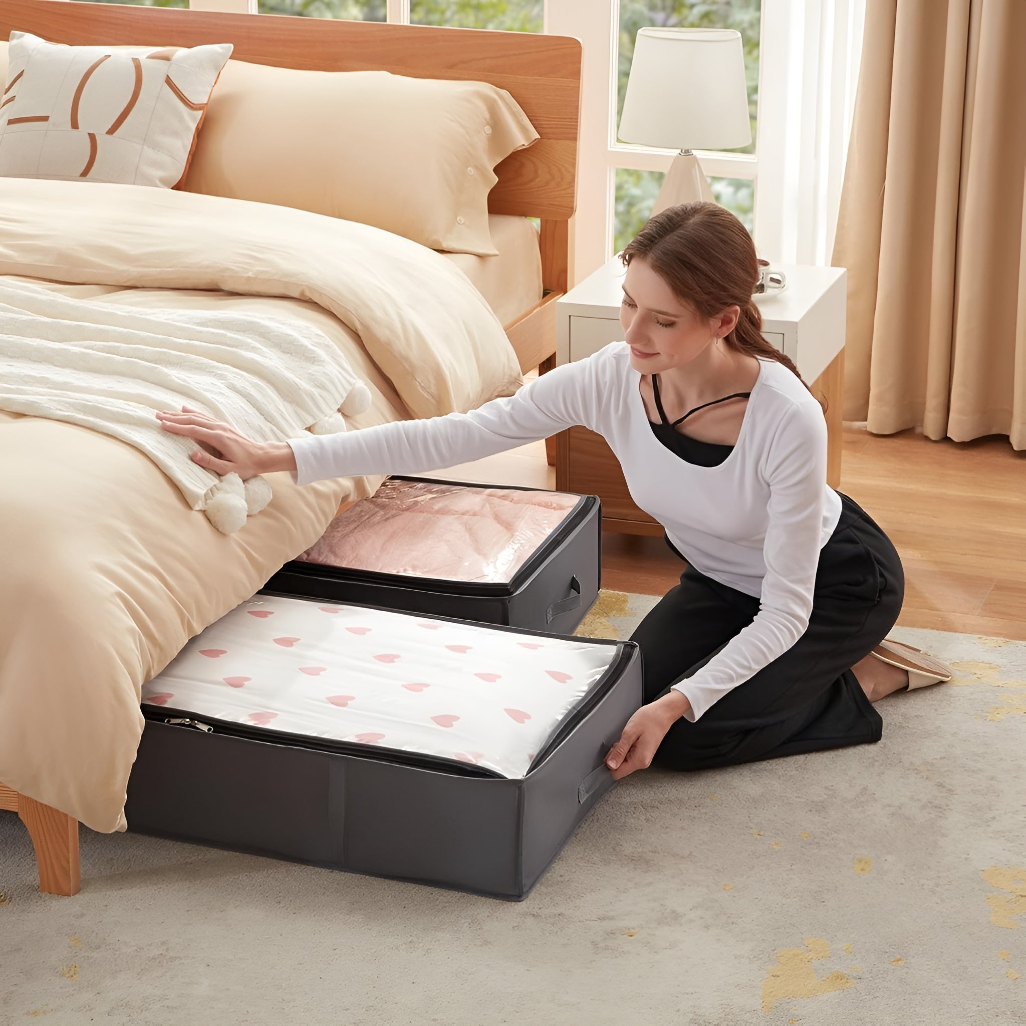 Organizador de Ropa debajo de la cama (Pack de 2) – Detalle de calidad y acabado – NQLN Store