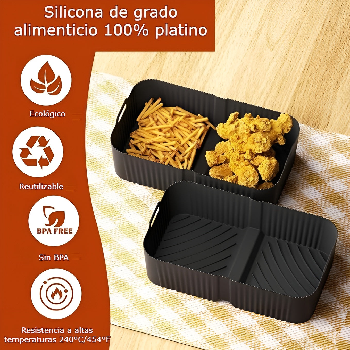 Bandeja Silicona Freidora de Aire – Comprar en Caracas, Margarita y toda Venezuela – NQLN Store