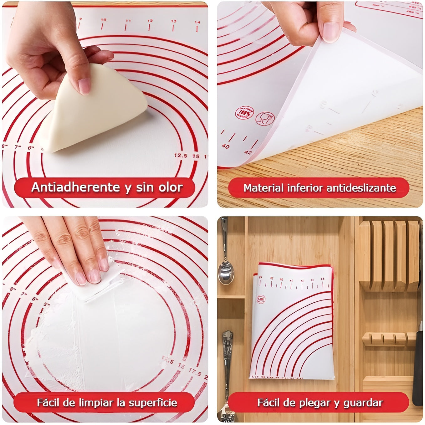 Individual de silicona antideslizante para repostería – Envío a toda Venezuela – NQLN Store