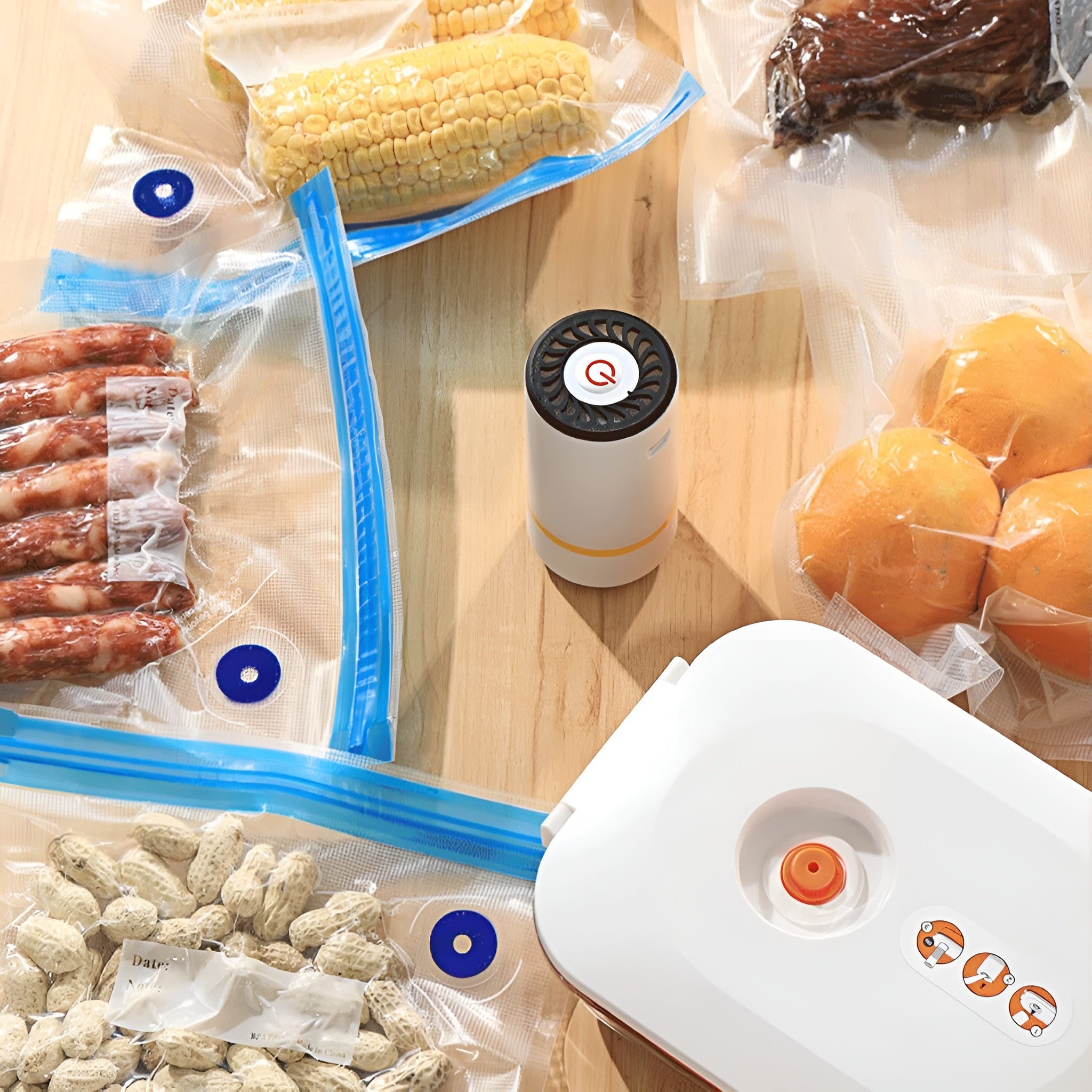 Sellador de bolsas al vacío para alimentos (5 Bolsas incluidas) – Comprar al mejor precio en NQLN Store Venezuela