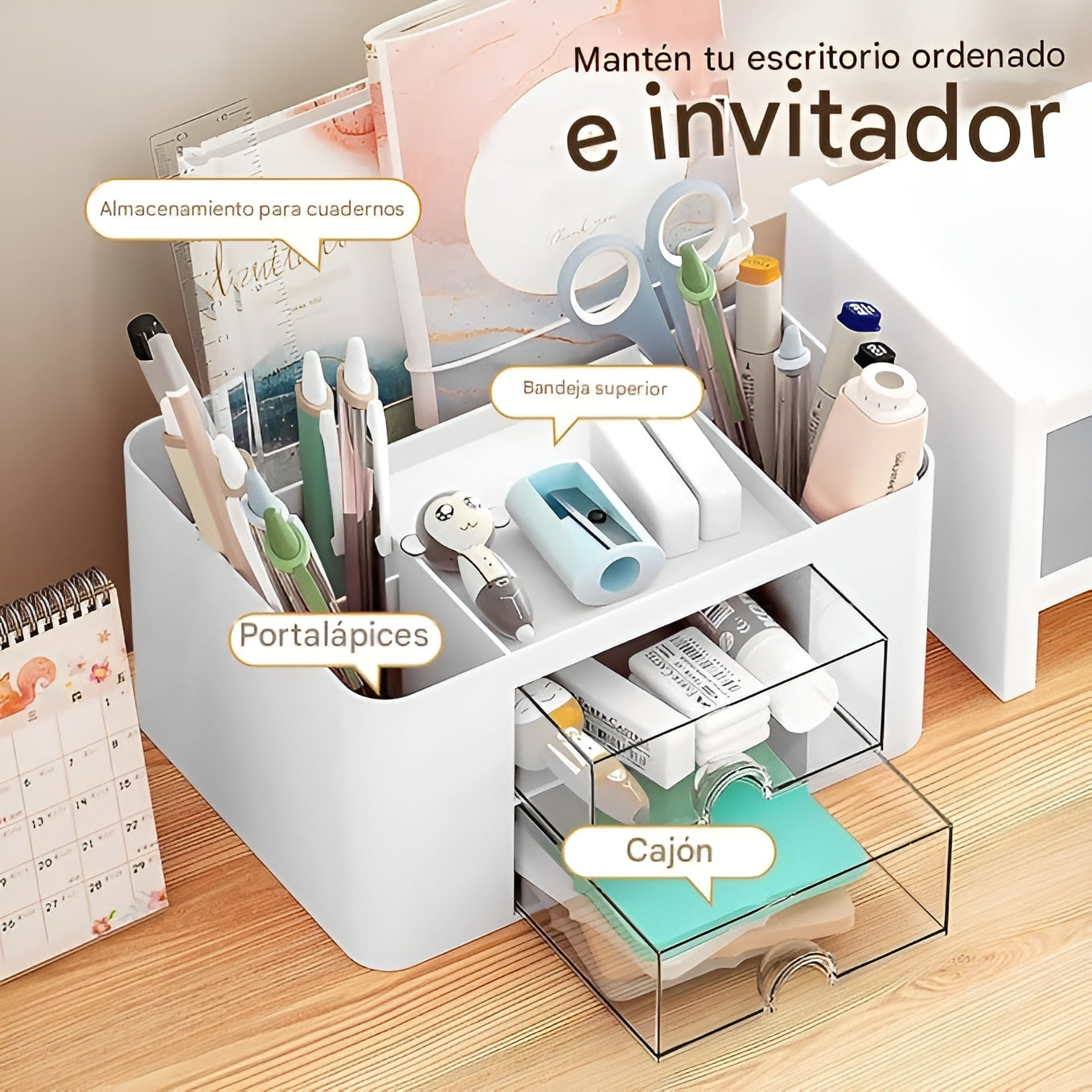 Organizador de escritorio de oficina con cajón – Envío a toda Venezuela – NQLN Store