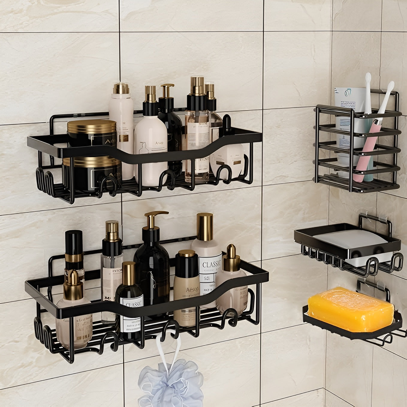 Set de Repisas de 5 Piezas Vauli – Vista de cerca del producto – NQLN Store