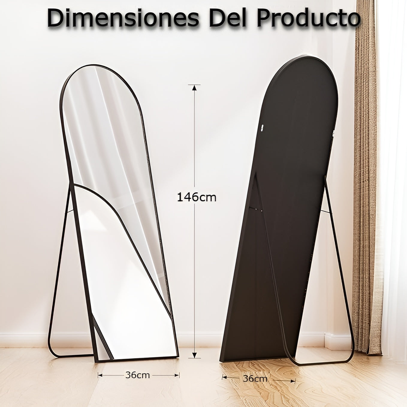 Espejo Arqueado de Cuerpo Entero 146x36 cm – Presentación del producto – Comprar en NQLN Store