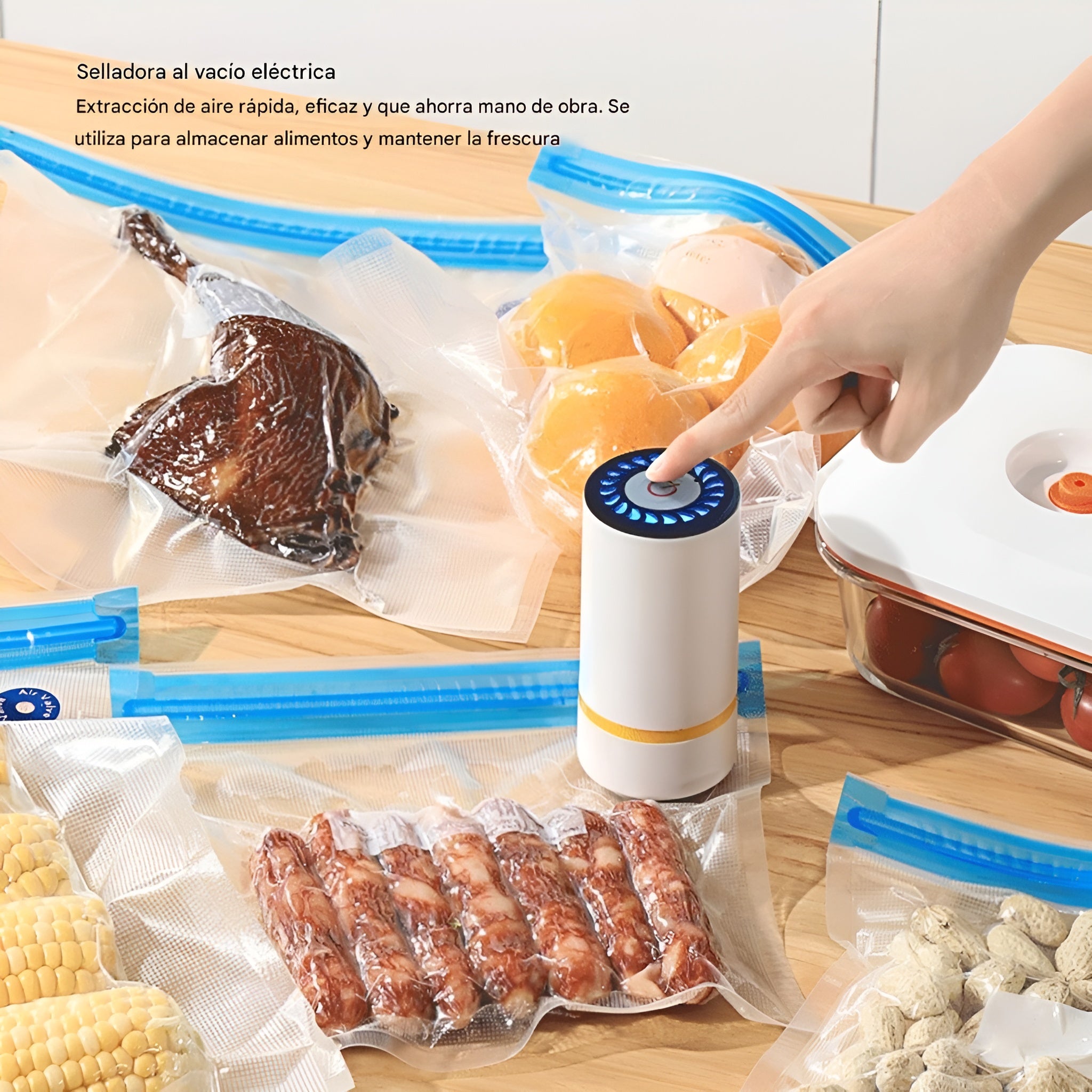 Sellador de bolsas al vacío para alimentos (5 Bolsas incluidas) – Comprar al mejor precio en NQLN Store Venezuela