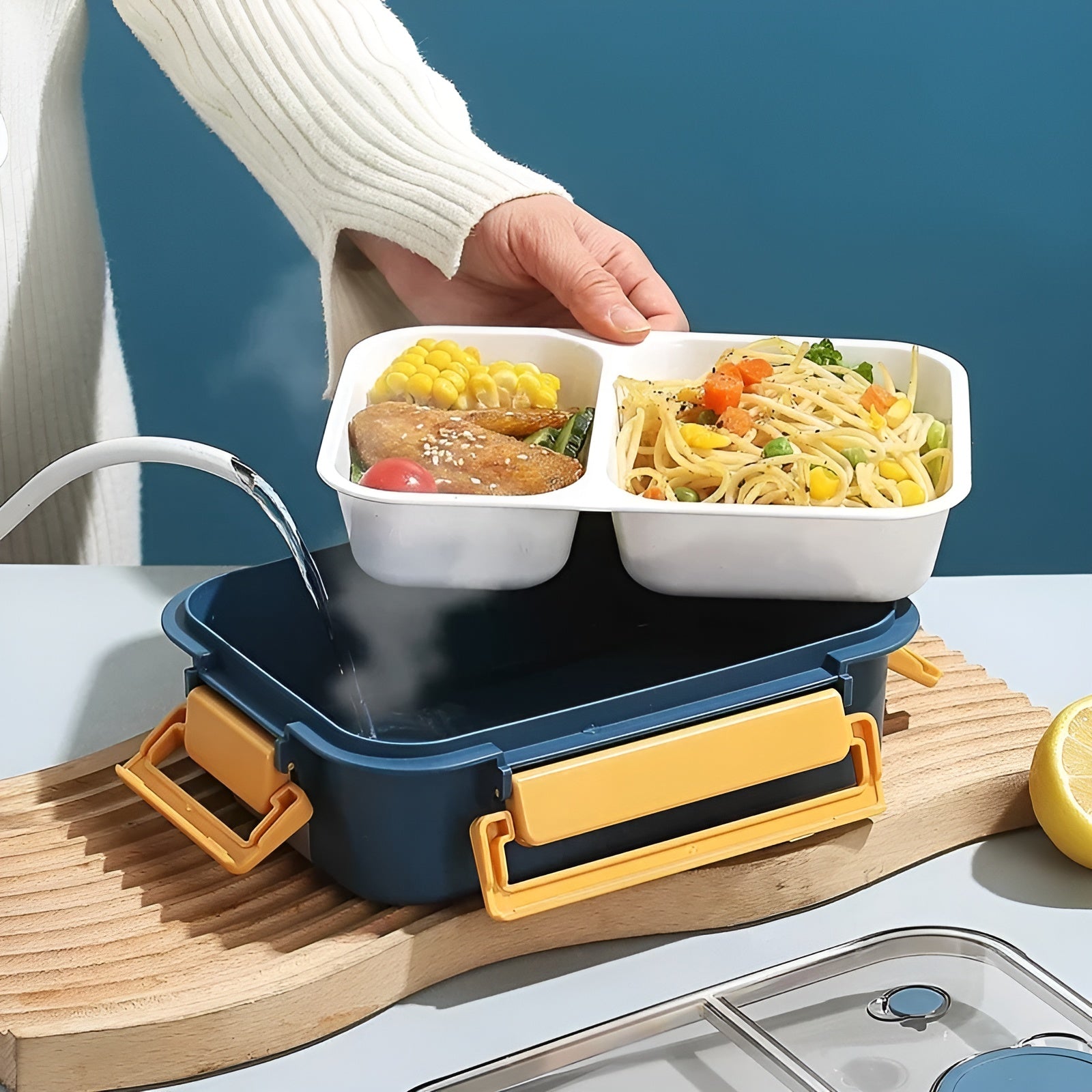 Recipiente de comida con 2 compartimentos – Envío a toda Venezuela – NQLN Store
