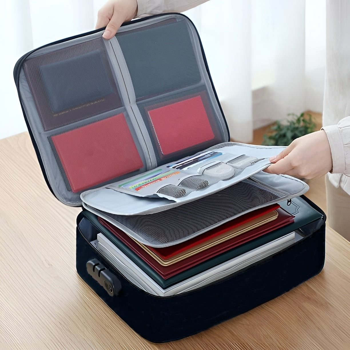 Bolso organizador de documentos con cerradura – Tienda online NQLN Store Venezuela