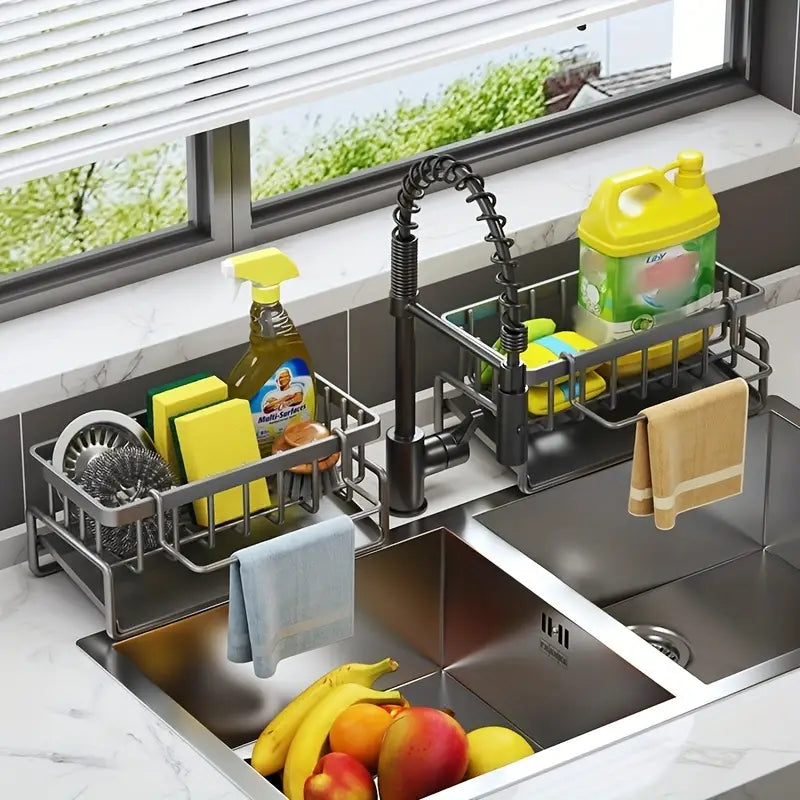 Rack de drenaje de almacenamiento doméstico para cocina – Vista detalle del producto – NQLN Store