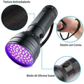 Linterna ultravioleta de mano con 128 LED UV