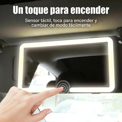 Espejo De Maquillaje Led con visera para carro