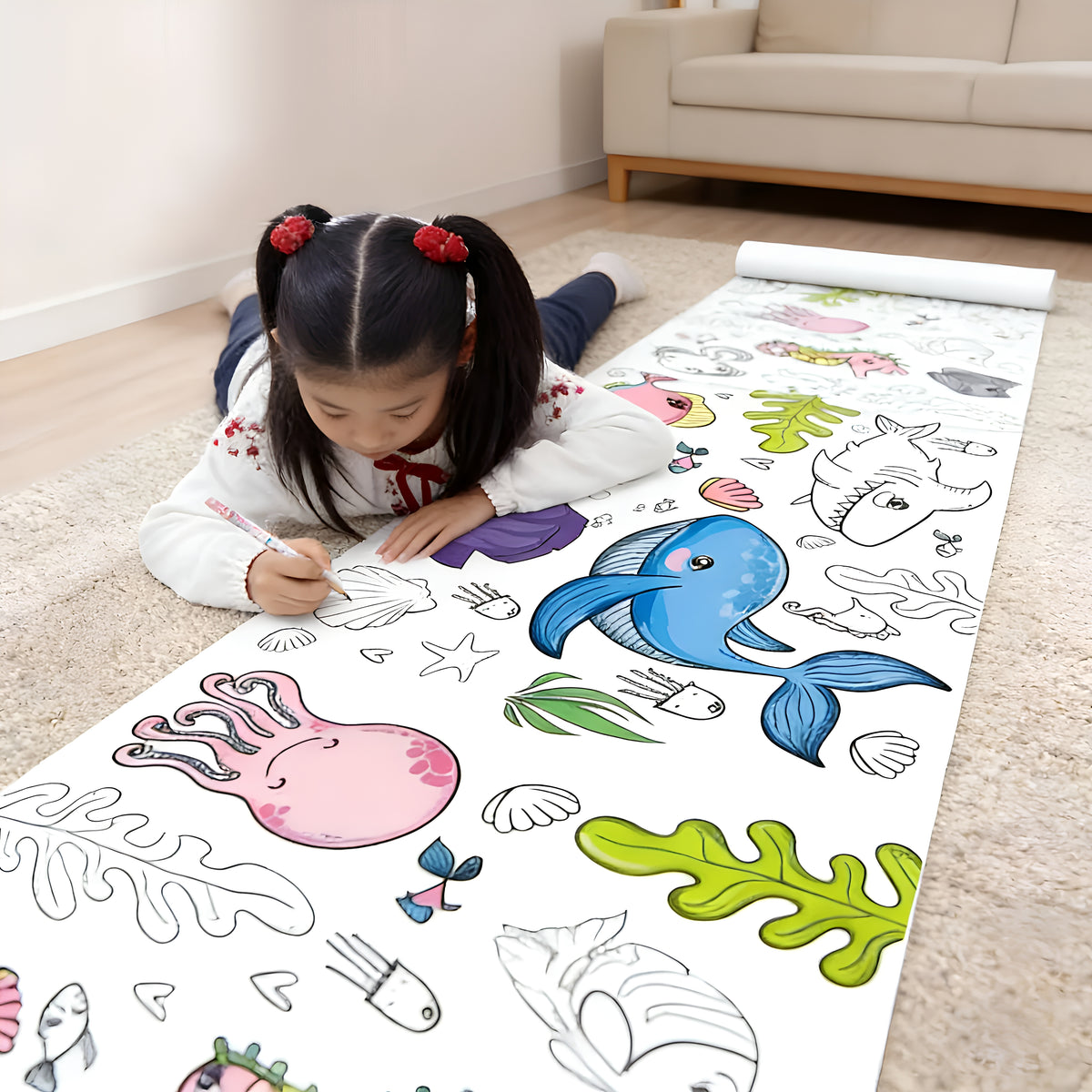 Rollo de papel para colorear de 300cm