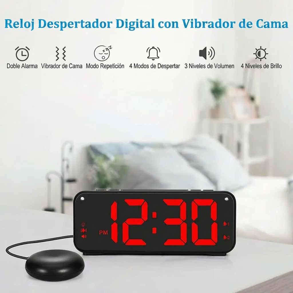 Reloj despertador con vibrador