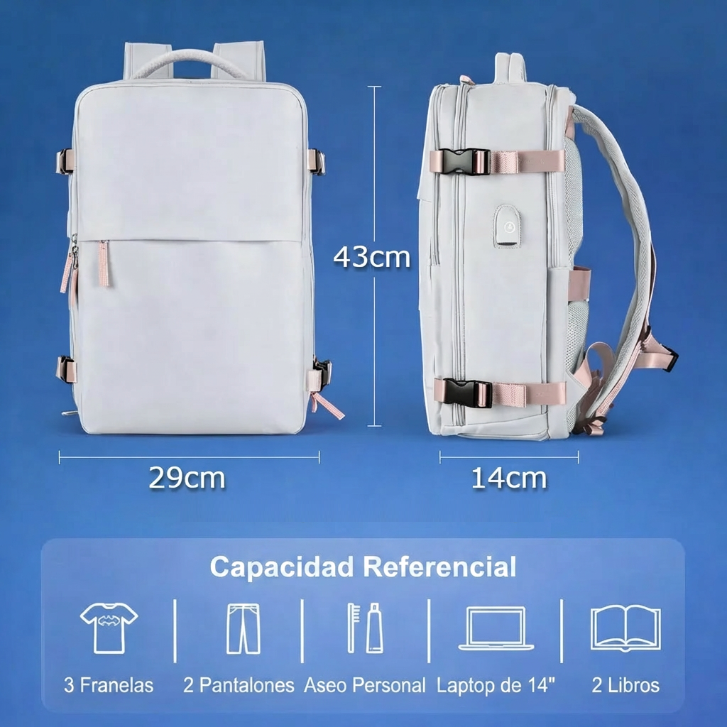 Bolso viajero con compartimiento para zapatos