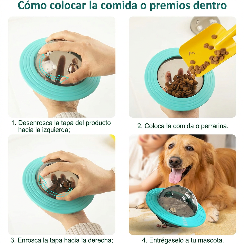 juguete interactivo de alimentacion para perros