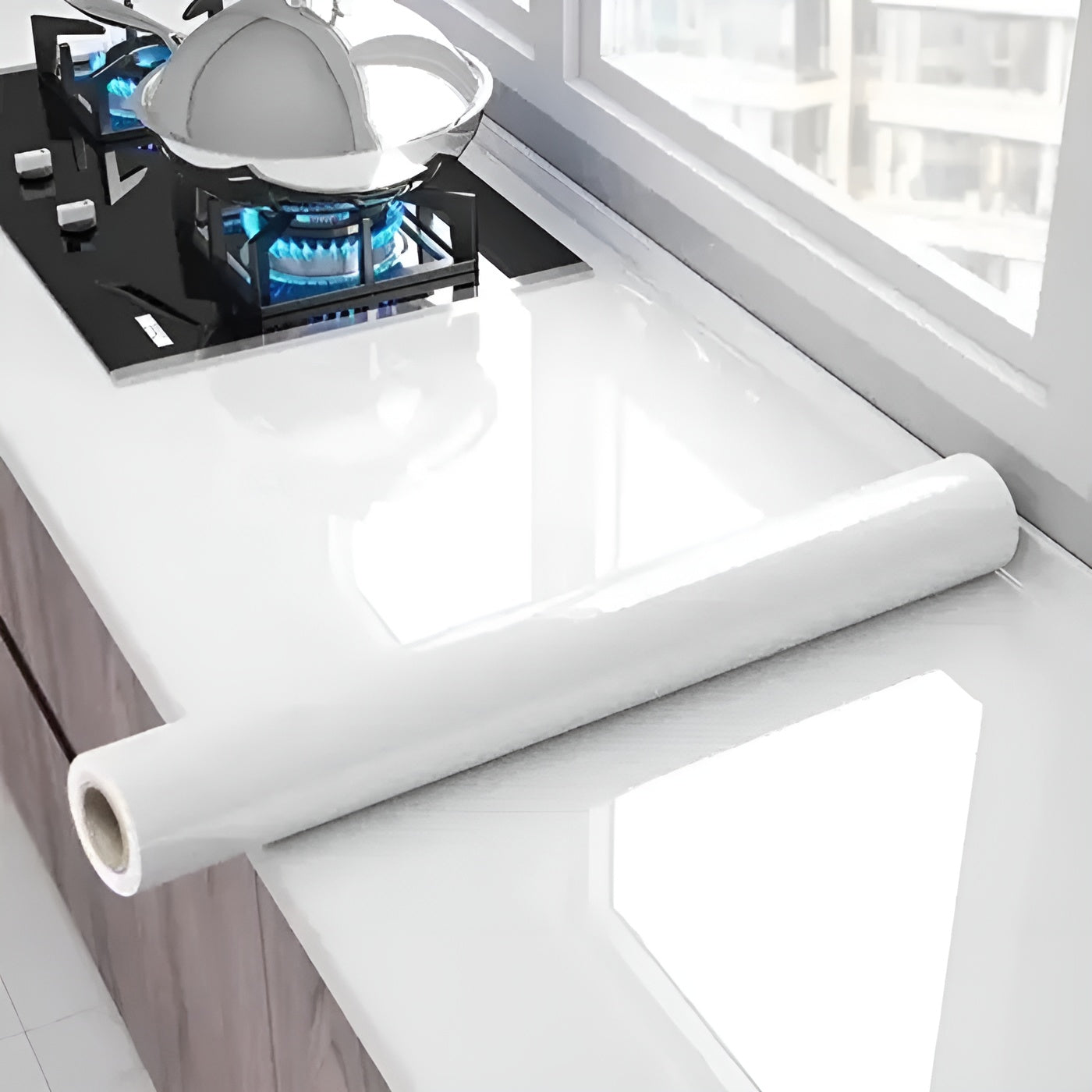 Papel tapiz 3D de mármol impermeable para cocina – Tienda online NQLN Store Venezuela