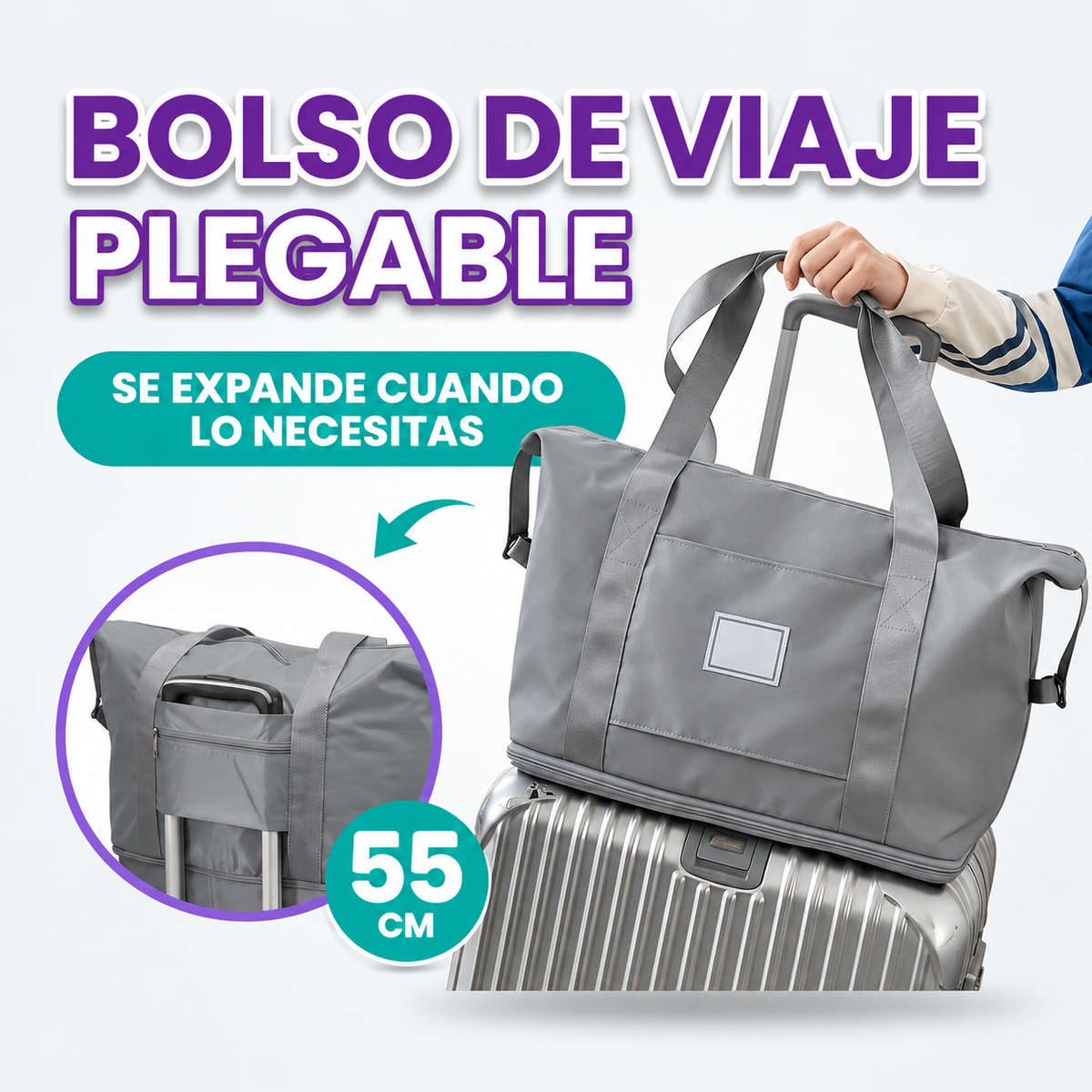 Bolso plegable de gran capacidad para viaje