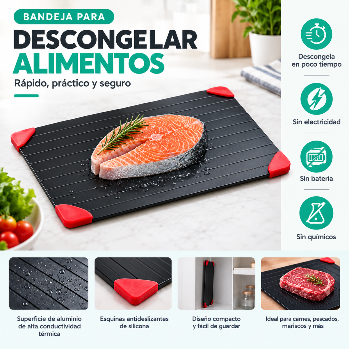 Bandeja para descongelar alimentos