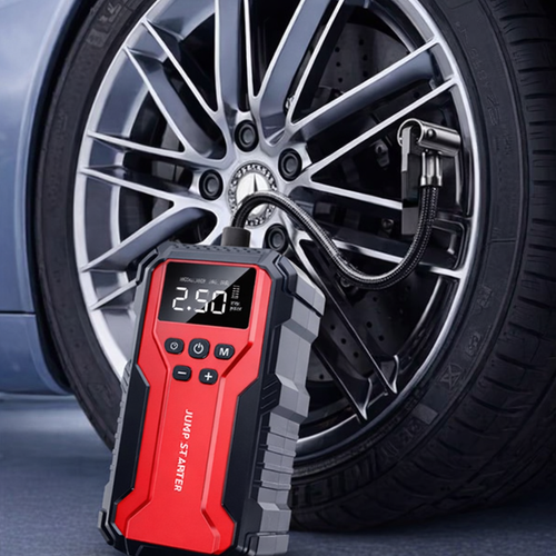 Auxiliador de Bateria Linterna Inflador Arrancador portatil JumpStarter Powerbank