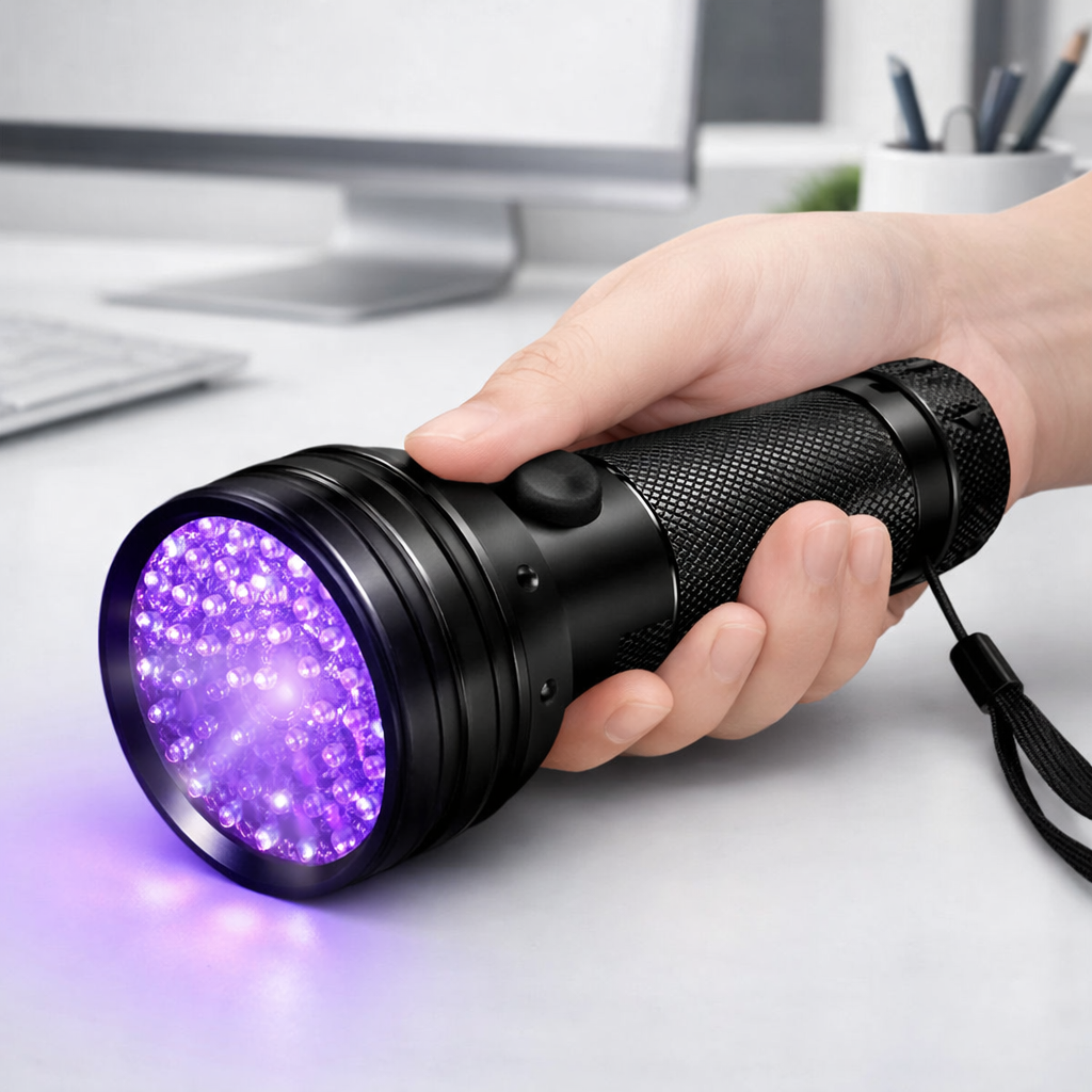 Linterna ultravioleta de mano con 128 LED UV