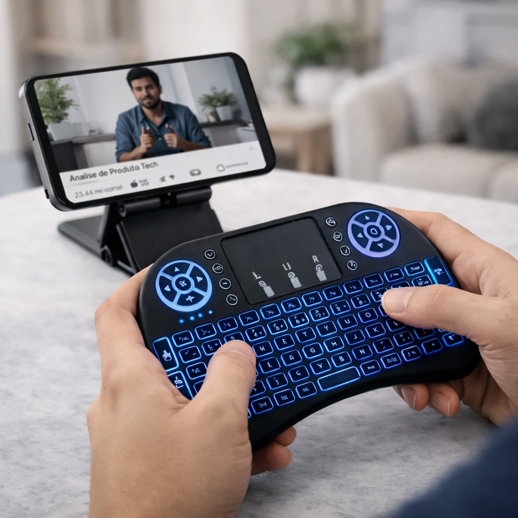 Mini Teclado Inalambrico Led para Smart Tv