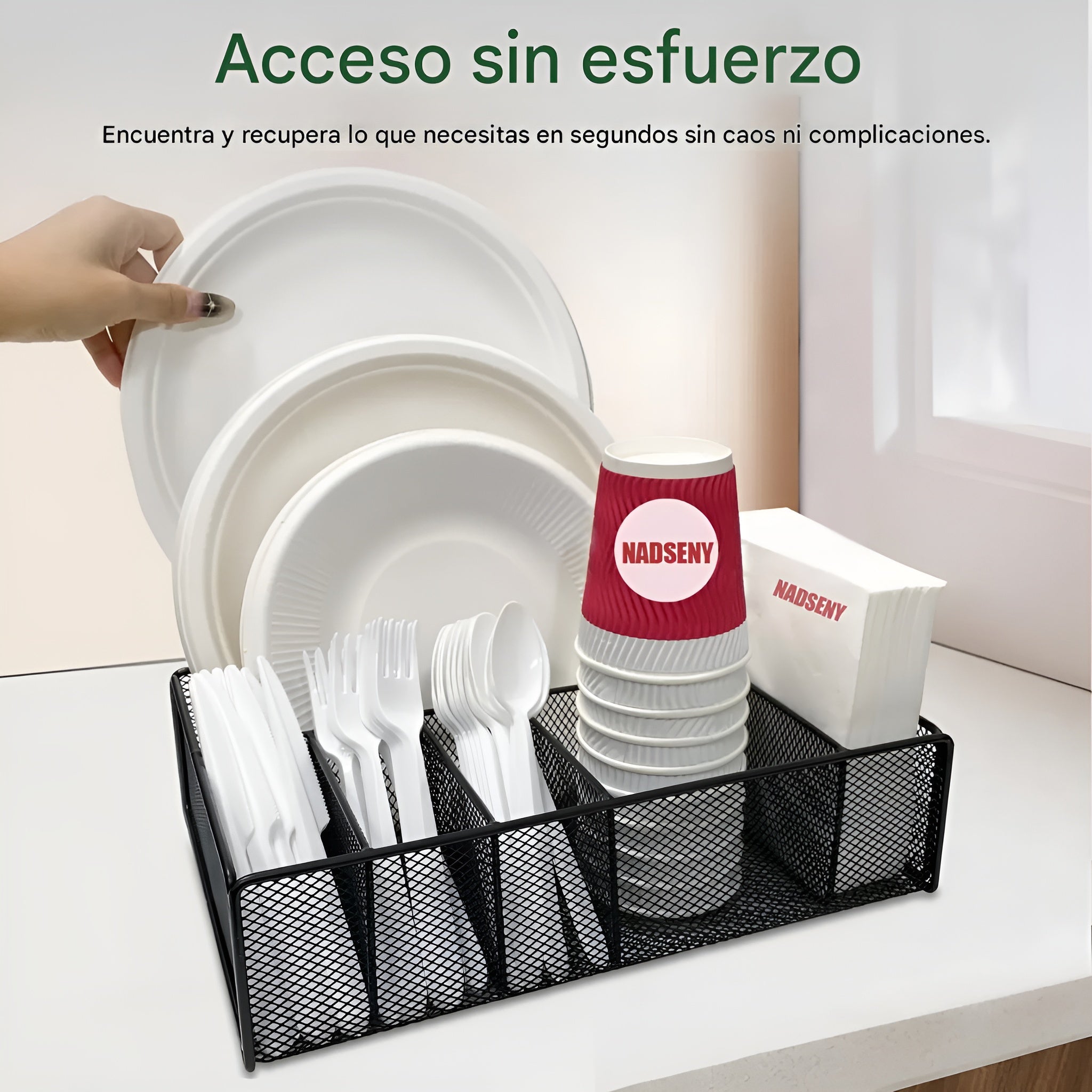 Cesta de malla para cubiertos – Detalle de calidad y acabado – NQLN Store