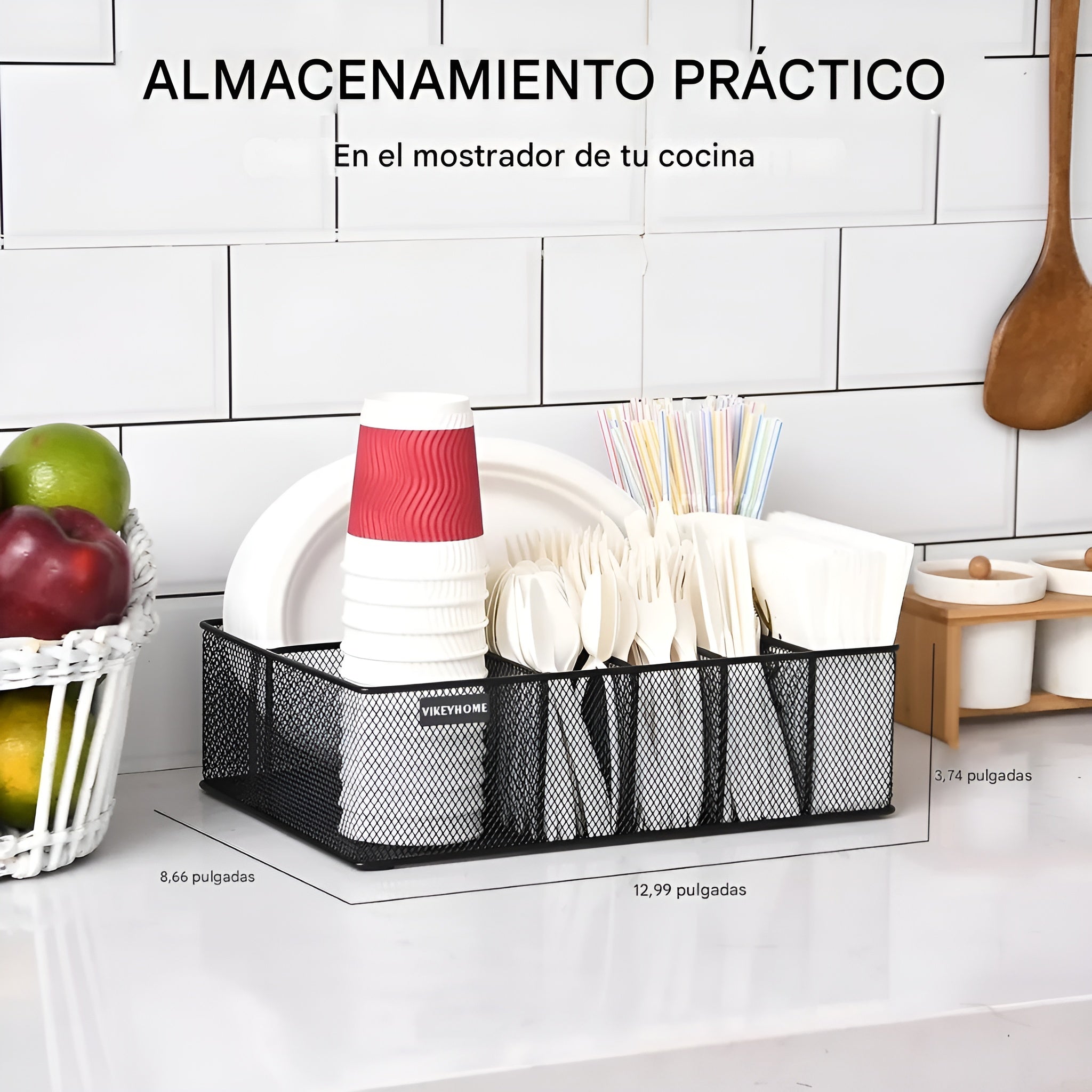 Cesta de malla para cubiertos – Disponible en Caracas y Margarita – NQLN Store